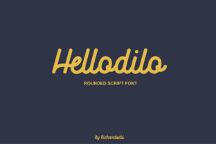 Hellodilo: A Rounded Script Typeface for Thoughtful Layouts