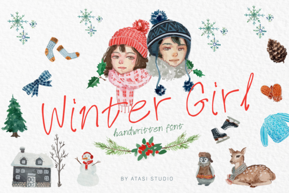 Winter Girl Brings Playful Charm to Brand Design Projects